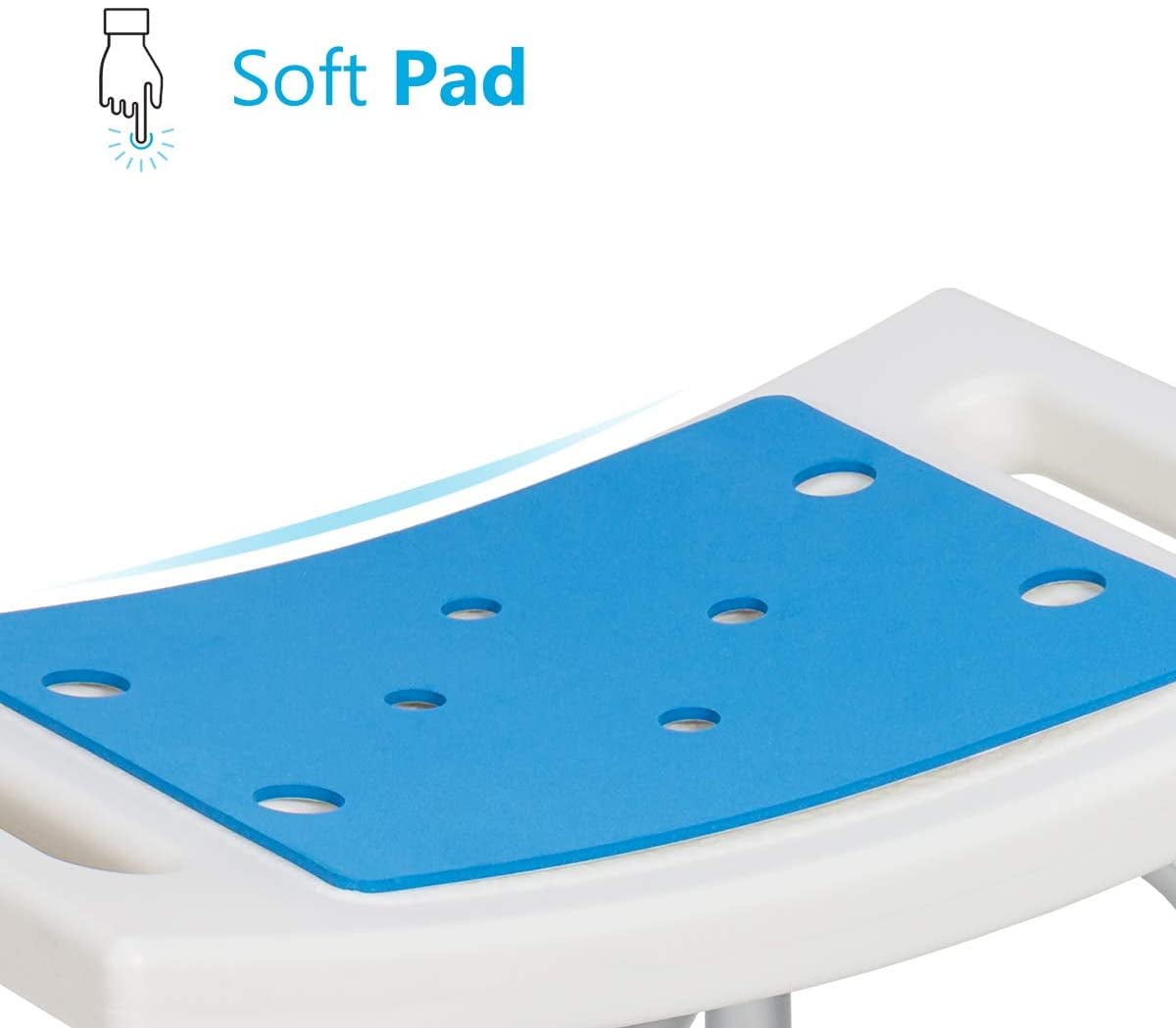 Buy OasisSpace Heavy Duty Shower Chair 500lb, Padded Bath Seat with Free Assist Grab Bar