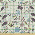 thumbnail image 2 of Ambesonne Botanical Fabric by the Yard Upholstery, Pastel Floral Composition, 1 Yard, Eggshell Multicolor, 2 of 5