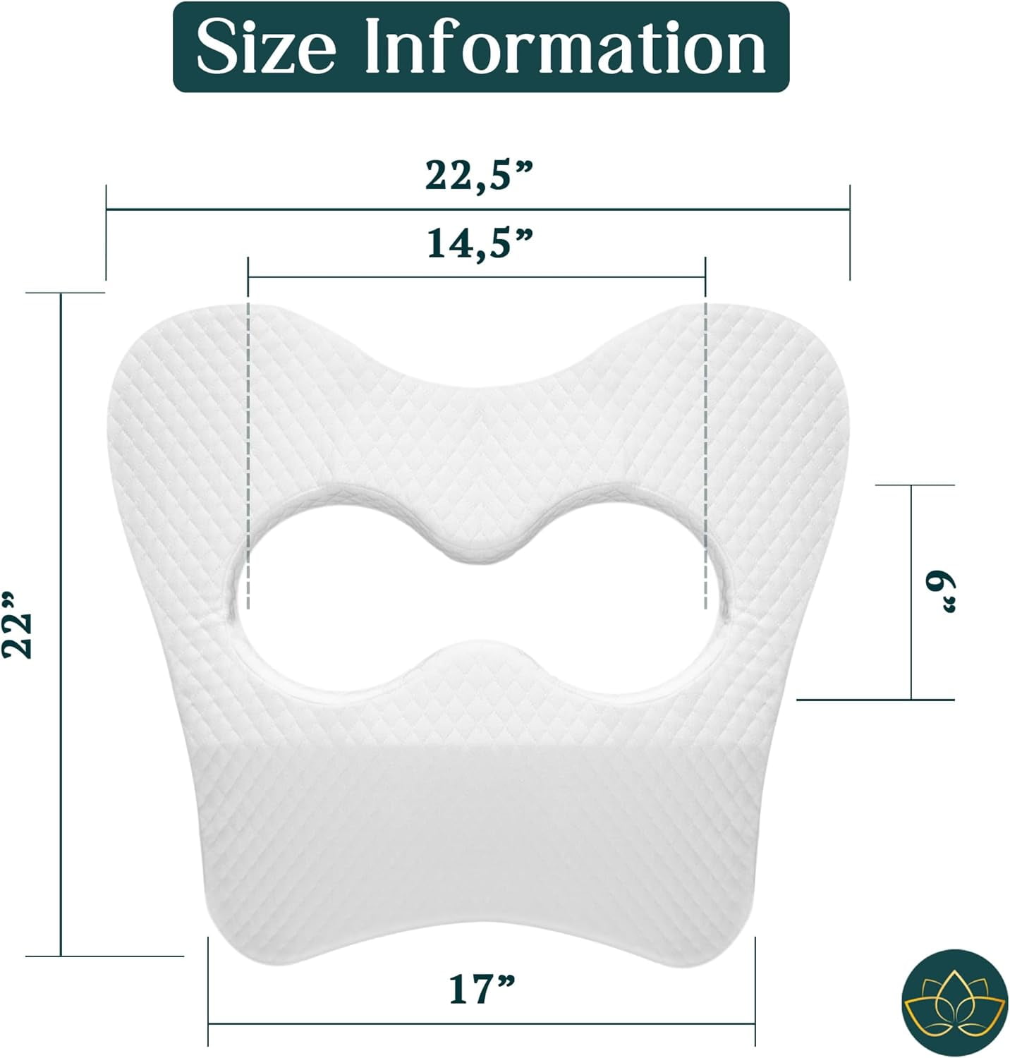 EASY SPA Massage Table Breast Pillow, Massage Table Pillow, Wedge Cushion,Bust Sizes(AA-C), Prone Pillow for After Breast Surgery