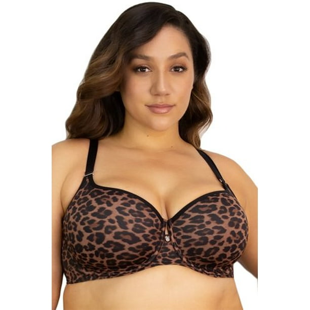 Curvy Couture 1274 Tulip Sheer Smooth T-shirt Push up Bra 44 H Bombshell  Nude 44h for sale online