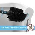 thumbnail image 5 of 2 in 1 Toilet Brush and Plunger Set - Toilet Brush with Solid Handle, Stand and Holder for Deeply Cleaning in Bathrooms - Plastic Toilet Brush and Holder Set in White, 5 of 7