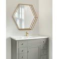 thumbnail image 5 of Kate And Laurel Felicia Modern Hexagon Mirror, 30" x 30", Gold, Geometric Accent Mirror For Wall, 5 of 8
