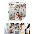thumbnail image 4 of Grey Christmas Snowman Cloth Napkins Set of 6 Reusable Dinner Napkins, Xmas Snowflake Elk Tree Balls Cocktail Napkin Washable Table Napkins for Wedding/Holiday Party/Baby Shower 20"x20", 4 of 7