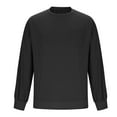 thumbnail image 5 of S-4X Plus Size Sweatshirts for Men with Pocket No Hood Big & Tall Shirts Long Sleeve Casual Solid Pullover Crewneck Athletic Workout Sweatshirt Tops, 5 of 5