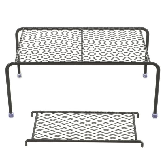 Hemobllo Iron Pet Feeding Platform Black Mesh Chicken Coop Rack for Storage 1Set