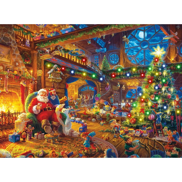 Ceaco Thomas Kinkade Santa Holiday Magic Light Up 500-Piece