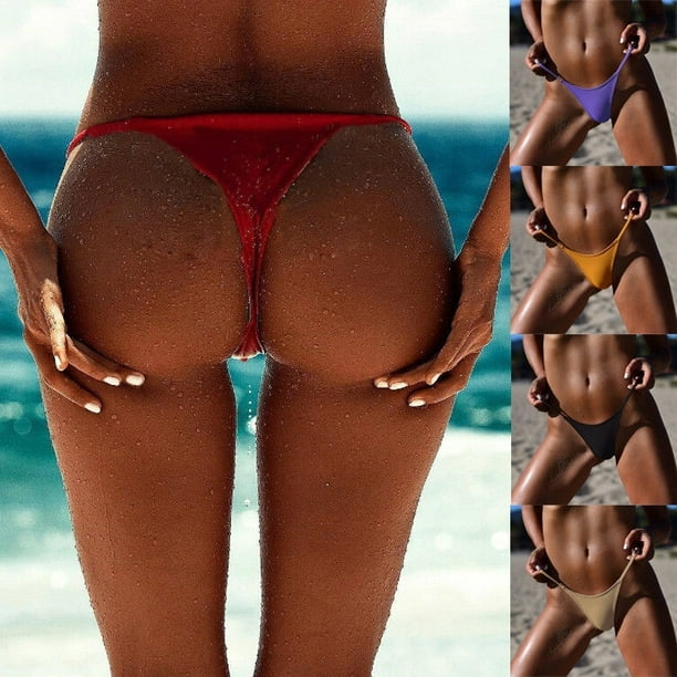 Sexy Womens Bikini Bottom G-String Brazilian Thongs Swimwear Swimsuit  Bottom Bathing Suit S-XL