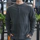thumbnail image 4 of Ceisia Men's Slim Henley Neck Fleece Pullover | Long-Sleeve Warm Casual Sweatshirt Gift, 4 of 7