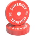 thumbnail image 1 of Synergee Color Bumper Plates Strength Conditioning Workouts Weightlifting 55lbs Pair, 1 of 4