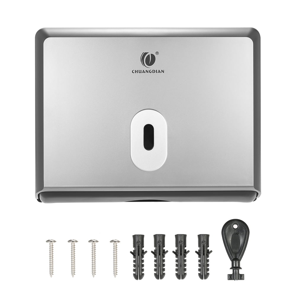 CHUANGDIAN Wallmounted Tissue Dispenser with Locking design Large capacity Tissue Box Holder