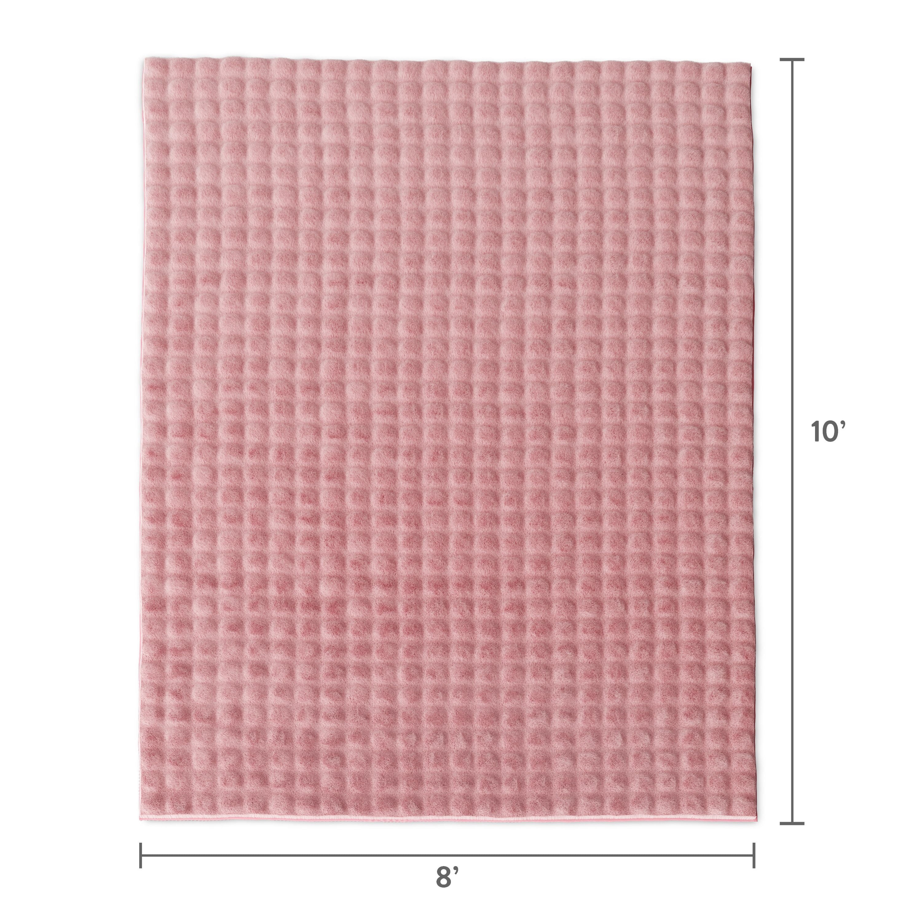 Mainstays Kids Light Pink Bubble Fur Rug, 8' x 10'