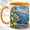 Orange, variant on Coastal Lemon Village Coffee Mug, Seaside Landscape Mug, Ceramic 11 oz