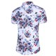 thumbnail image 2 of Camisas Para Hombre Manga Larga Hombres de manga Slim Loose Hawaii Impreso Da vuelta-abajo Camiseta Tops cortos Hombres Camisas (White, 5XL), 2 of 6