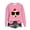 Pink, variant on Sexlip Womens Long Sleeve Sweatshirt Cartoon Duck Print Design Cropped Hem Soft Fabric Comfortable Silhouette for Casual Wear Pink S