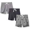 thumbnail image 1 of Essentials Shorts en Coton pour Bébés, Lot de 3, Étoiles Neutres Rayées, 9-12 Mois, 1 of 3