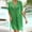 Green, variant on Ruimatai Beach Cover Up for Women Plus Size Long Womens Tops Fashion Round Neck Long Sleeve Loose Hollowed Out Beach Swimsuit Blouse