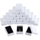 thumbnail image 1 of 24 cajas de joyería de cartón texturizado blanco, 8,1 x 5 cm (3,2 x 2 pulgadas), caja de regalo de cartón con esponja negra en el interior., 1 of 9
