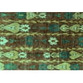 thumbnail image 1 of Ahgly Company Machine Washable Indoor Rectangle Abstract Turquoise Blue Modern Area Rugs, 6' x 9', 1 of 4