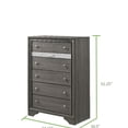thumbnail image 6 of Gray 5 Pc Traditional Bedroom Suite - Queen Wood Storage Bed, 7 Dresser, Gorgeous Mirror, 5 Chest, 2 Nightstand For Bed With Storage, , Stylish, 6 of 6