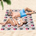 thumbnail image 6 of GZHJMY Beach Towel for Women Girls, Pattern Skull Heart and Bones Bath Towel, Oversized Lightweight Sport Towel, 31x63 Inch, 6 of 7
