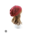 thumbnail image 2 of Luxtrada Knitted Oversize Baggy Slouchy Beanie Warm Winter Hat Long Beanie Hats Ski Chic Cap Skull Fresh Fashion for Men Women (Red), 2 of 6