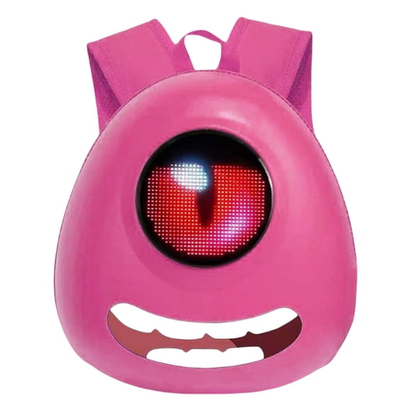 Mochila escolar jinwen con pantalla LED a todo color impermeable y ligera con conexión BT rojo