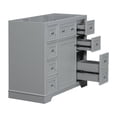 thumbnail image 7 of Adjustable Shelving - Grey Freestanding Bathroom Vanity for Practical Use, 7 of 7