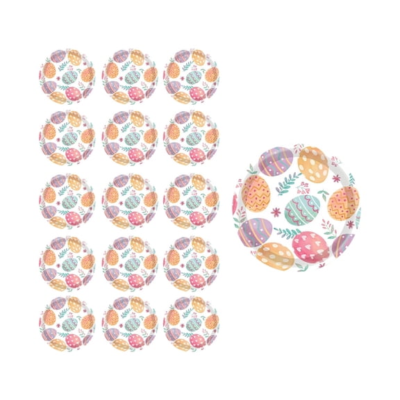 WEGFTDUOP Easter Decorations Easter Egg Theme Party Tableware Disposable 7-inchs And 9-inchs Paper Plates Paper Cup And Tissue Set Party-Themed Paper Plates