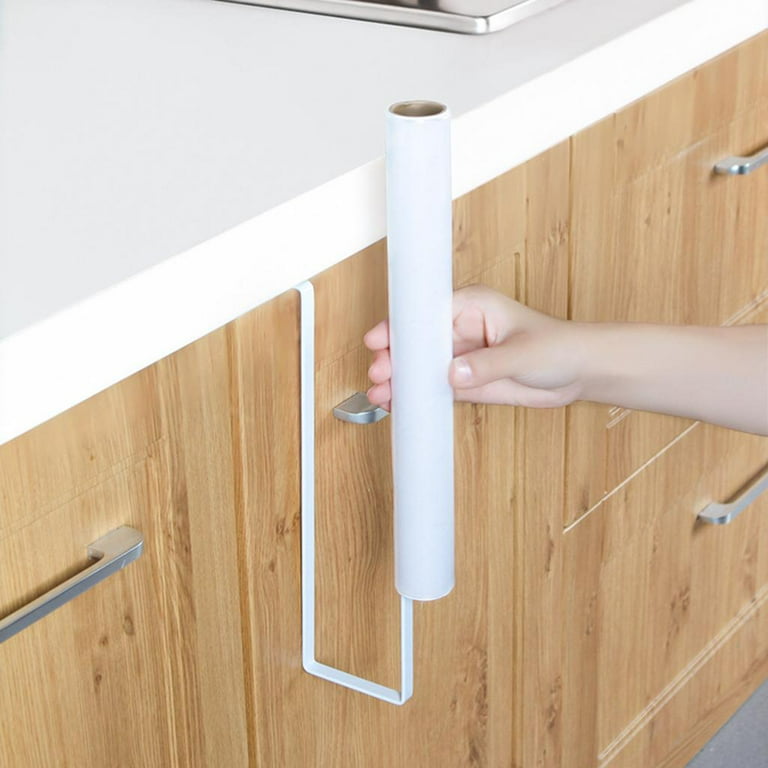 under Cabinet Over The Door Paper Towel Holder for Kitchen Bathroom, Make  full use of door or clapboard to save space. 