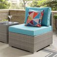 thumbnail image 2 of Modway Repose Patio Side Chair in Light Gray and Turquoise, 2 of 4