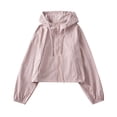 thumbnail image 1 of Chaquetas y abrigos casuales de manga larga sin capucha para mujer, ropa de trabajo con bolsillos, diseño de color liso, cordón ajustable en el bajo, chaqueta con protección solar, chaqueta con capuch, 1 of 2