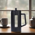 thumbnail image 2 of French Press Coffee Maker , Heat Resistant Borosilicate Glass Carafe/Tea Maker Coffee Press Frother Brewer (600ml)black, 2 of 5