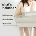thumbnail image 3 of Hitime 4PC Bamboo King Sheet Set, Deep Pocket Fit 16", Breathable Super Soft Luxury Hotel Style Home Decor King Size Sheet Set, Gift for Women, Men - 2 Pillowcases, 1 Flat Sheet, 1 Fitted Sheet, 3 of 9