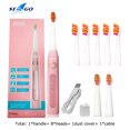 thumbnail image 3 of Cepillo de dientes eléctrico sónico Seago SG-507, recargable por USB, cinco modos de funcionamiento, cabezales de repuesto totalmente impermeables, cepillo de dientes, 3 of 5