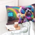 thumbnail image 4 of Kdxio Cotton Pillow Cases 14"x20" Pillowcases,Soft and Breathable Bedroom Pillow Cases-Rainbow Poodle Urban Street-No Pillow Core, 4 of 5