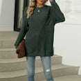 thumbnail image 2 of Texiao Cozy Sweaters for Women,Women's 2025 Loose Crew Neck Long Sleeve Basic Knit Pullover, 2 of 9