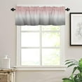 thumbnail image 3 of Windows Valances Curtain Pink and Grey Ombre Kitchen Valances Rod Pocket Gradient Gradual Color Window Treatment Short Topper Curtains for Kitchen Bathroom Living Room 1 Panel,54 by 18 inches, 3 of 6