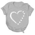 thumbnail image 4 of Goodtrade8 Heart Valentines Shirts Womens Short Sleeve Valentines Womens Clothes Love Cute Crew Neck Printed Casual Womens T-Shirts, 4 of 4
