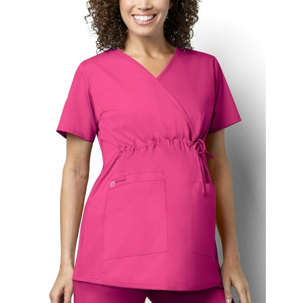 WonderWink WonderWink WonderWORK Maternity Mock Wrap Top Scrub Top