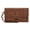 Brown, variant on Wallets for Women Trifold Large Card Organizer Zipper Coin Purse, Black