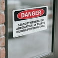 thumbnail image 4 of (2 Pack) Standby Generator Automatically Starts During OSHA Danger Sign 7 Inch X 5 Inch Vinyl Label Decal Sticker Weather Resistant, UV Protected for Workplace, Business, and, 4 of 7