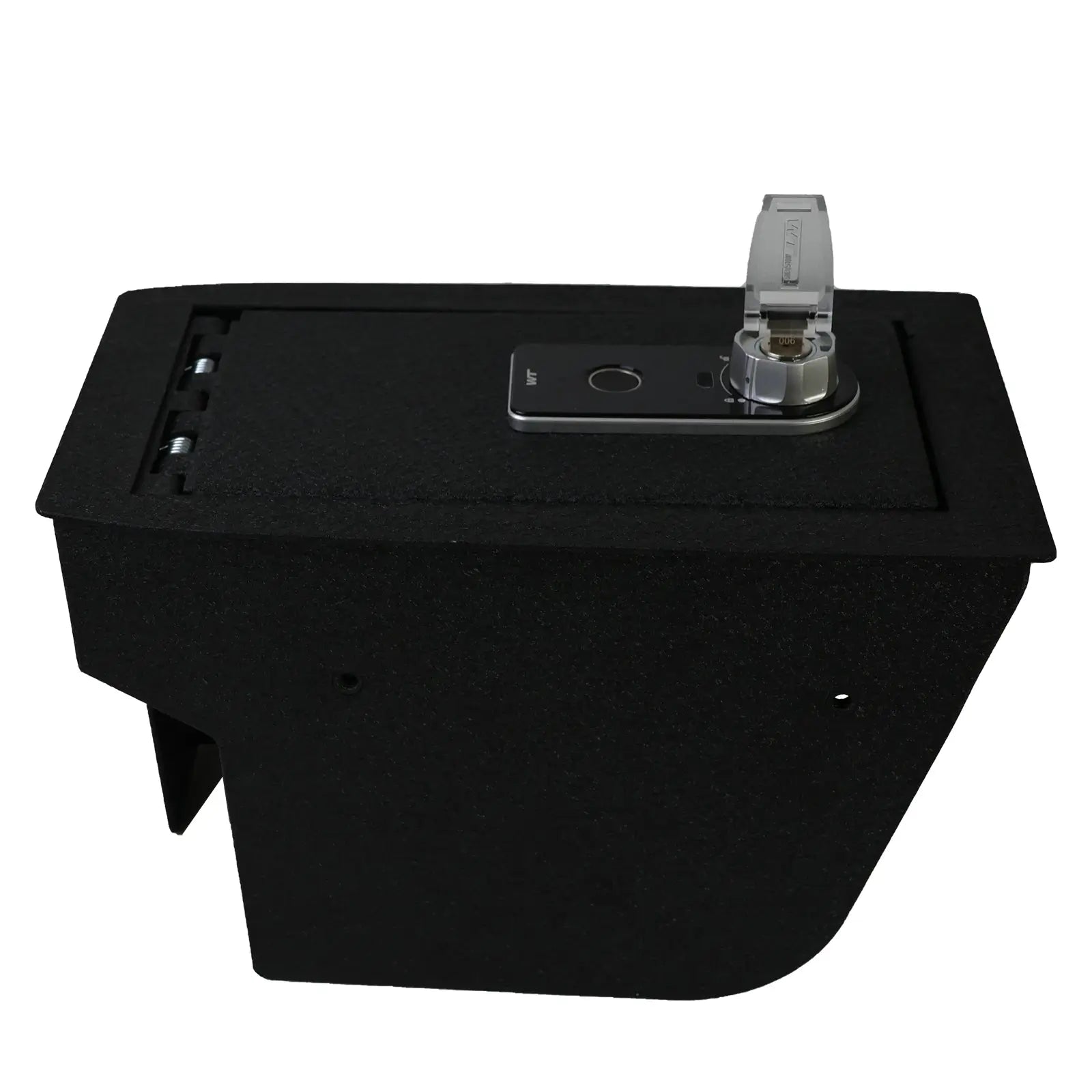 Console Safe Gun Safe for Car, WASAI Premium In-vehicle Console Gun Vault Lockbox Compatible with FORD BRONCO SPORT 2021-2024, Fingerprint Lock with Backup Key.