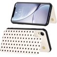 thumbnail image 4 of iPhone XR Wallet Case with RFID Blocking Card Holder,Premium PU Leather Double Magnetic Buttons Stand Flip Wrist Lanyard Strap Back Cover for Women Gilrs Case 6.1 Inch,Polka Dots White, 4 of 15