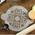 thumbnail image 7 of Designer Stencils C333 Turn of the Century 7 Inch Medallion Cake Stencil, Beige/semi-transparent, 7 of 7