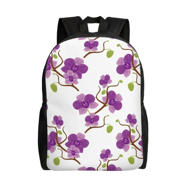 Balery Orchids Flowers Mochila - Mochila Estilosa y Duradera para Laptop de 15 Pulgadas con Tela Oxford Impermeable