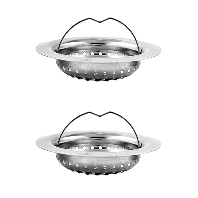 Advancent 2 unids/set colador de fregadero fácil de limpiar residuos inteligente para fregadero de cocina filtro de fregadero antiobstrucción Hardware 551 11CM estilo ligero