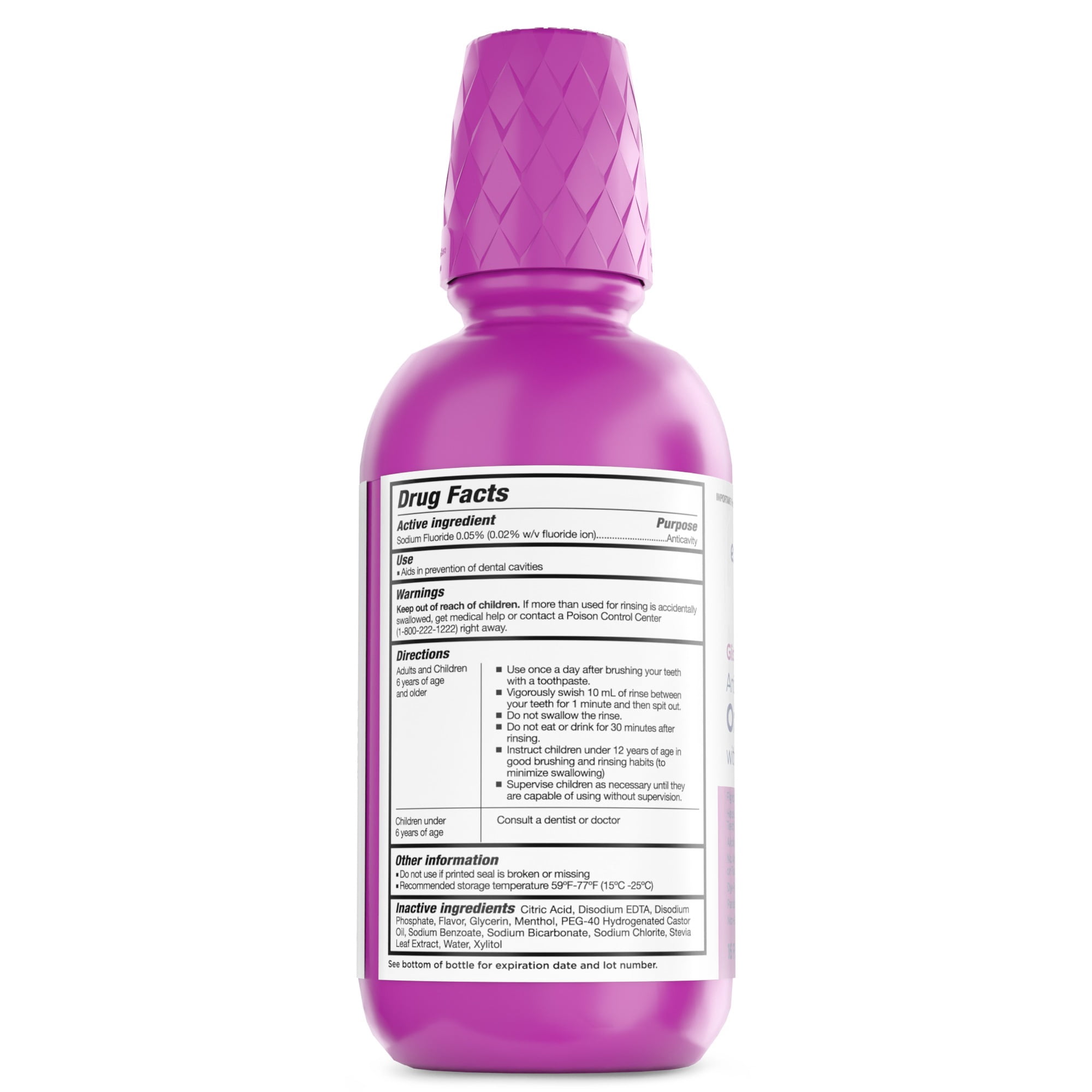 Equate Anticavity Oral Rinse Mouthwash, Glistening Mint, 16 fl oz