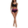 thumbnail image 2 of INSPIRE CHIC Women's High Waisted Loose Classic Full Coverage Briefs Breathable Cotton Ladies Panties L Purple, 2 of 4