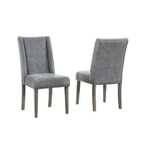 Vilo Home Corktown Boucle Fabric Upholstered Host Chair in Soft Gray (Set of 2)