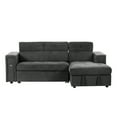 Churanty Pull Out Couch Bed with Storage and Cup Holder Sectional